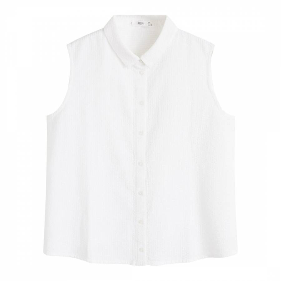 White Sleeveless Shirt - BrandAlley