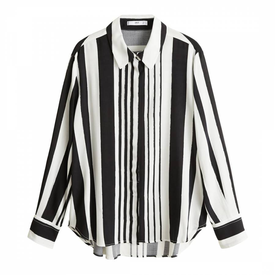 Black Striped Flowy Shirt - BrandAlley