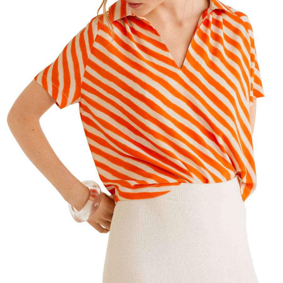 orange striped shirt womens