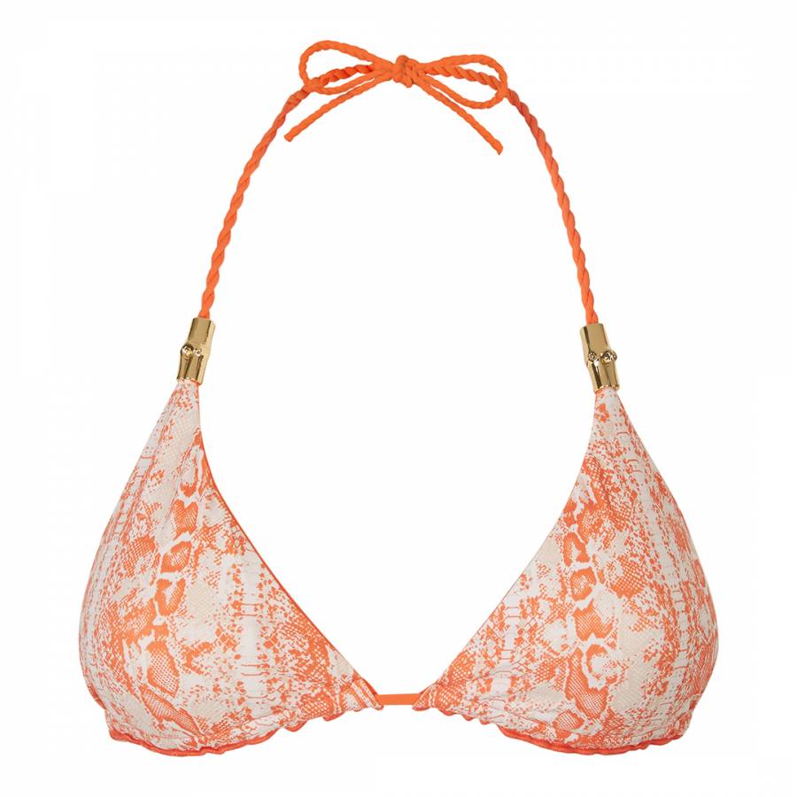 Orange Montserrat Triangle Bikini Top - BrandAlley