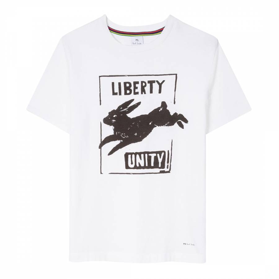 White Liberty Cotton T-Shirt - BrandAlley