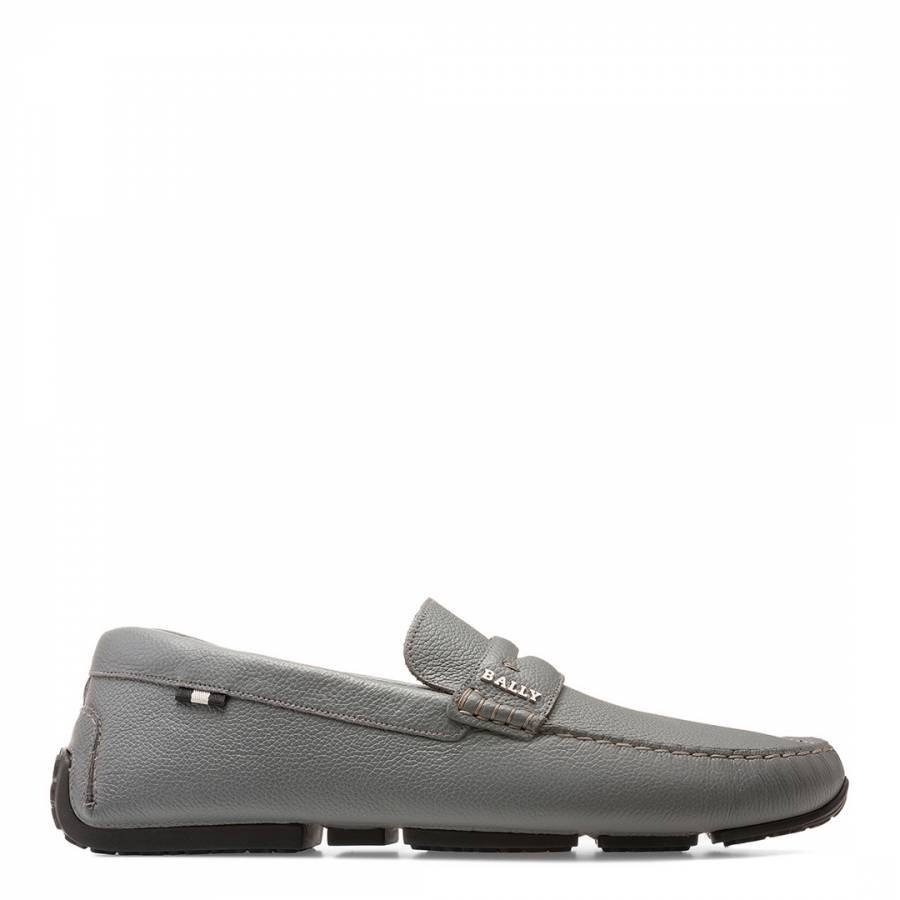 Grey Leather Pavel Driver Shoes - BrandAlley