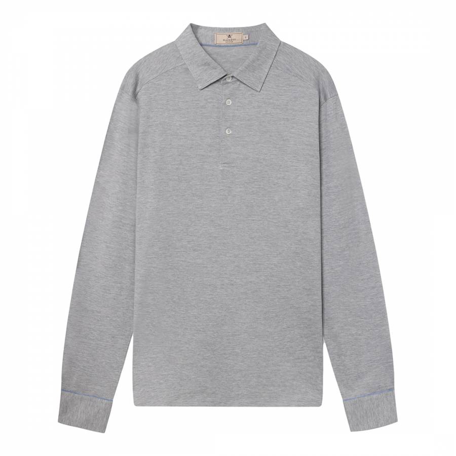 Light Grey Mayfair Silk Blend Polo Shirt - BrandAlley