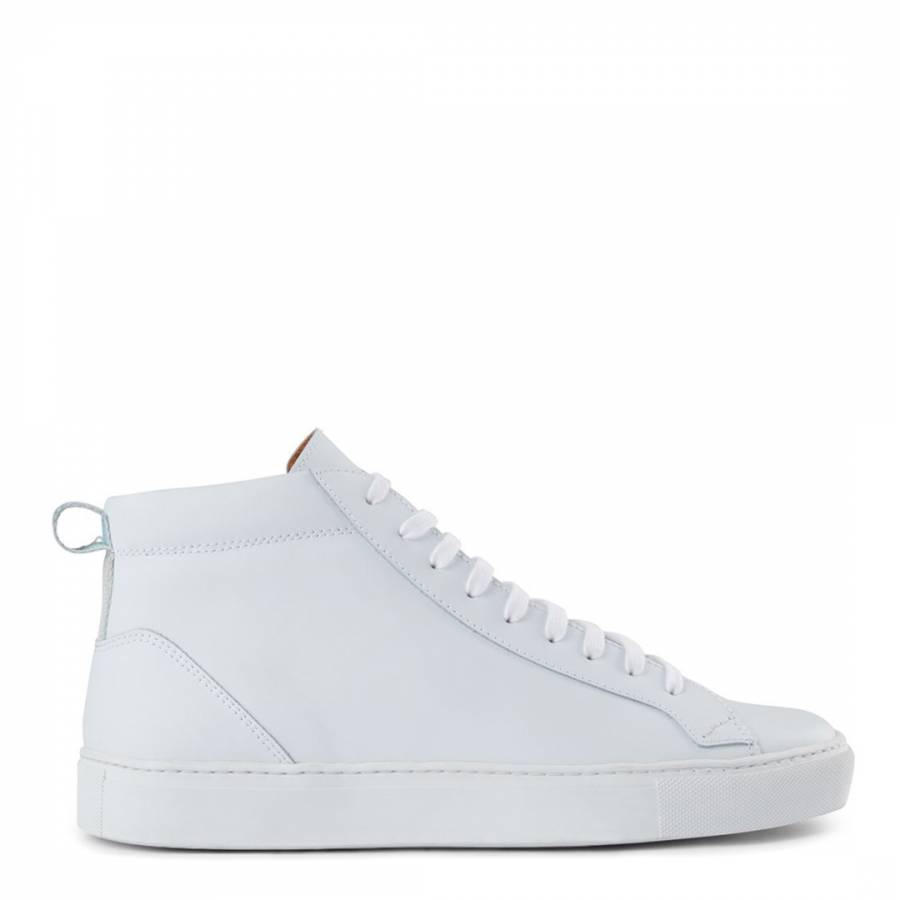 White Leather Holmes Sneakers - BrandAlley