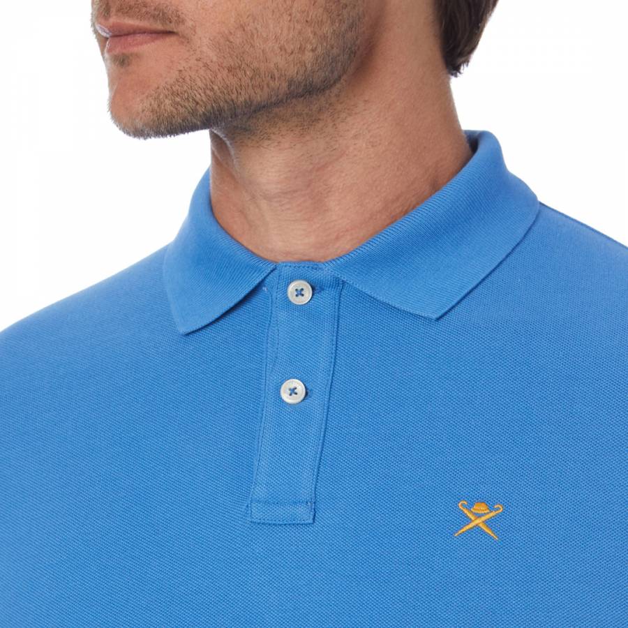 Blue Classic Logo Slim Polo Shirt - BrandAlley
