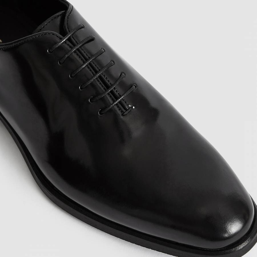 Black Leather Dominic Shoes - BrandAlley