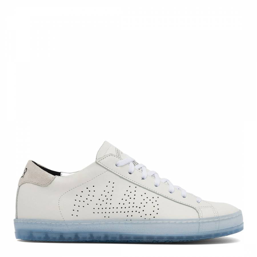 Blue Leather John Trainers - BrandAlley