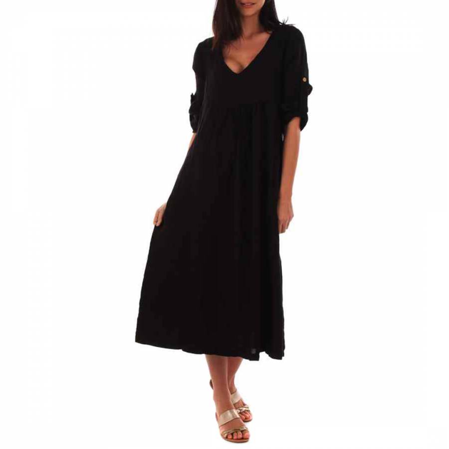 Black Linen Dress - BrandAlley