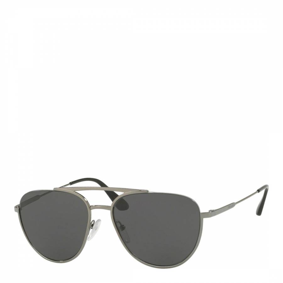 Men's Gunmetal Prada Sunglasses 56mm - BrandAlley