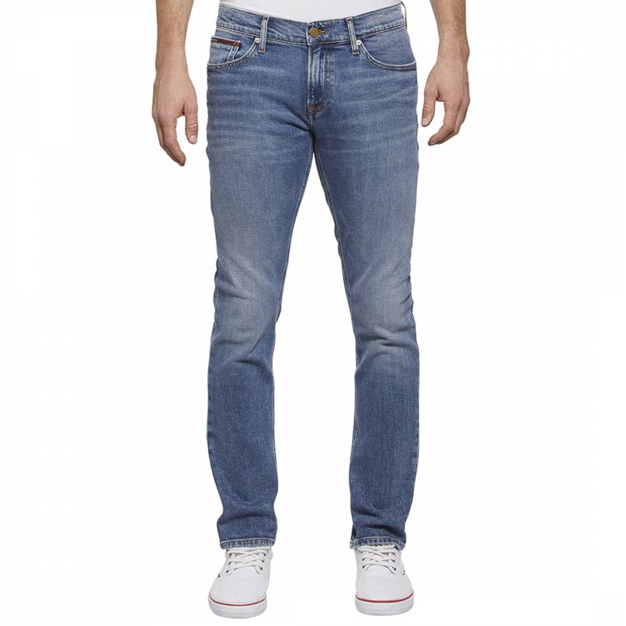 Mid Blue Scanton Heritage Stretch Jeans - BrandAlley