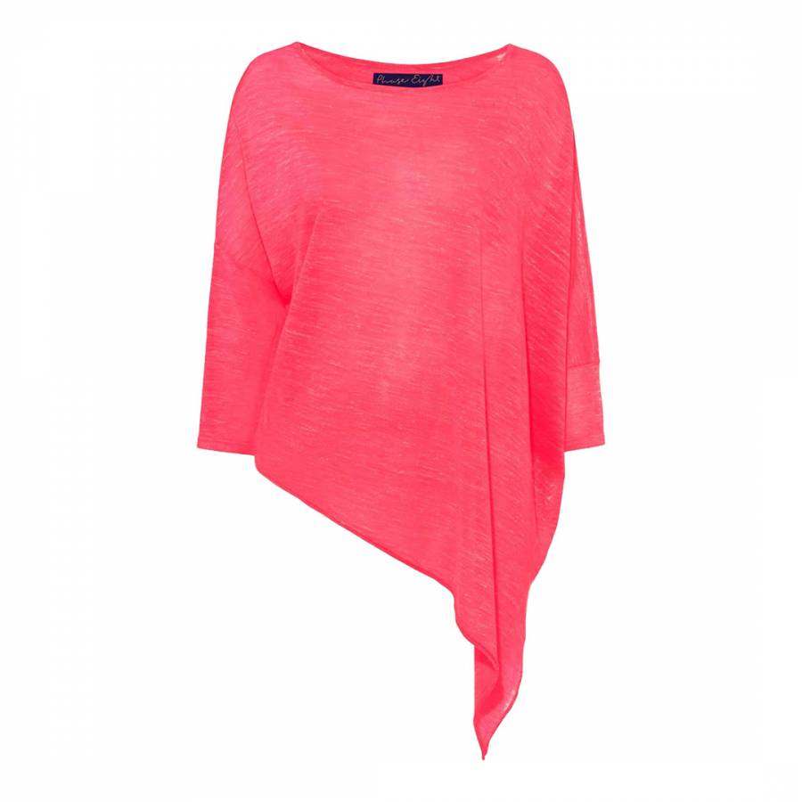 Pink Pearla Fluro Linen Knit Top - BrandAlley