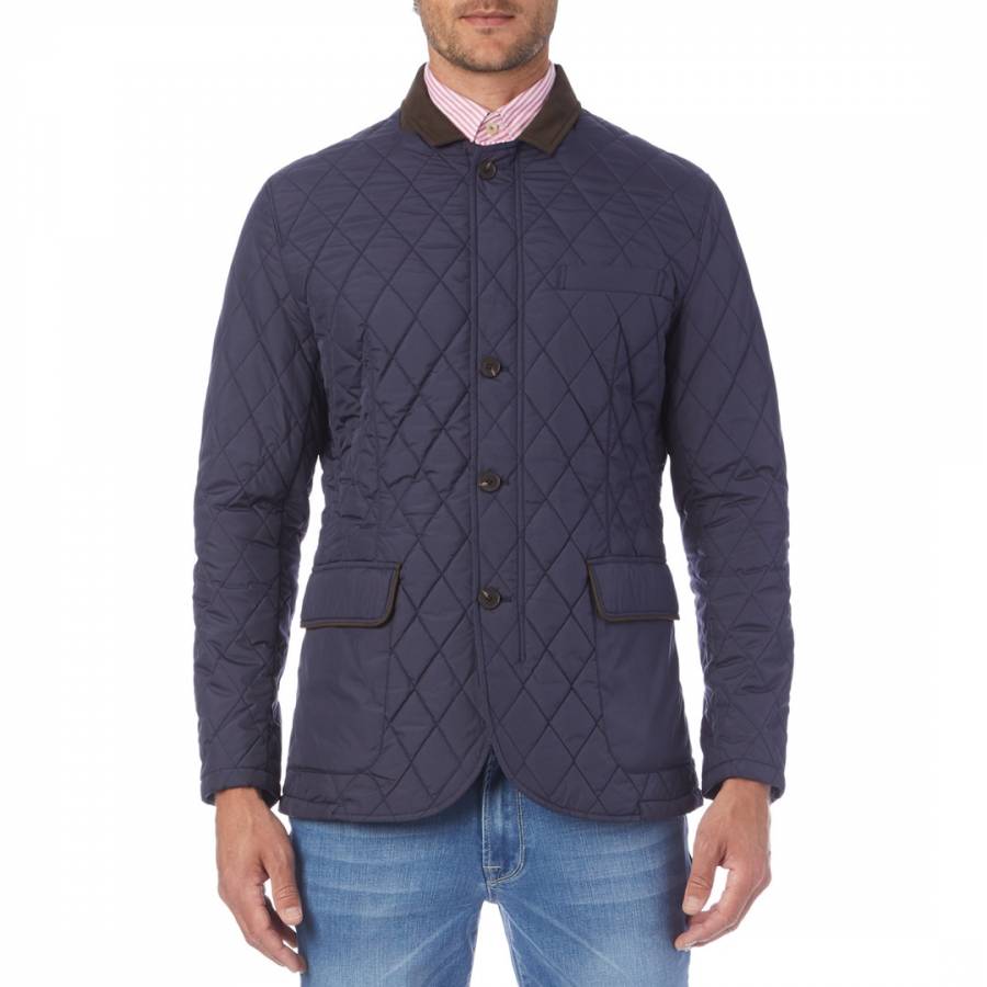 Navy Quilted Jacket - BrandAlley