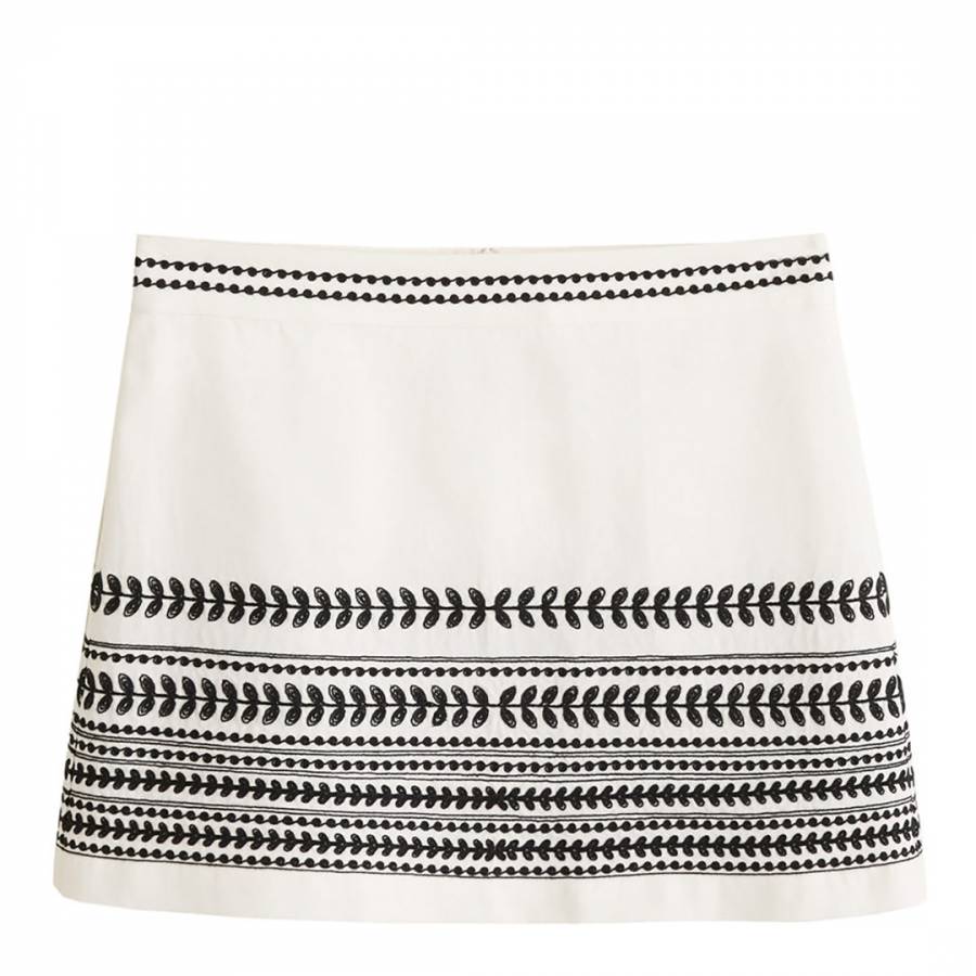 Ecru Embroidered Skirt - BrandAlley