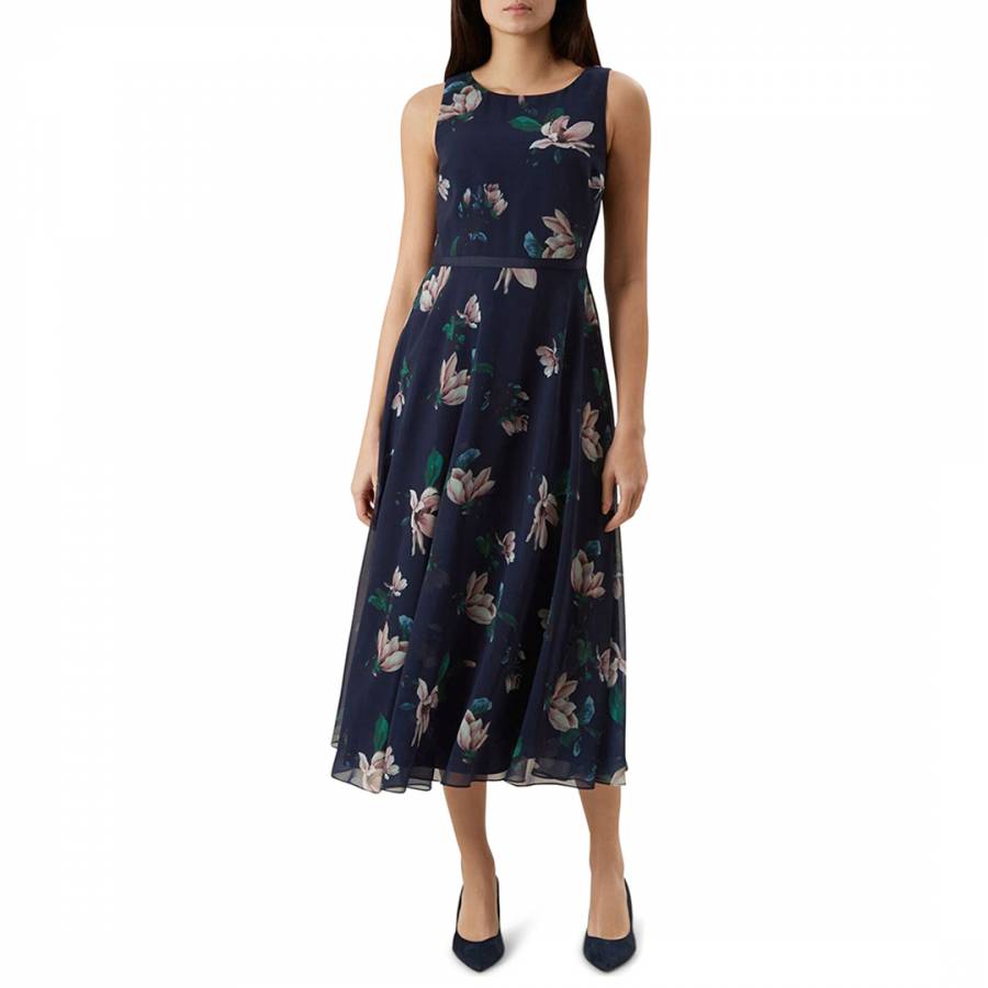 Navy Floral Carly Dress - BrandAlley