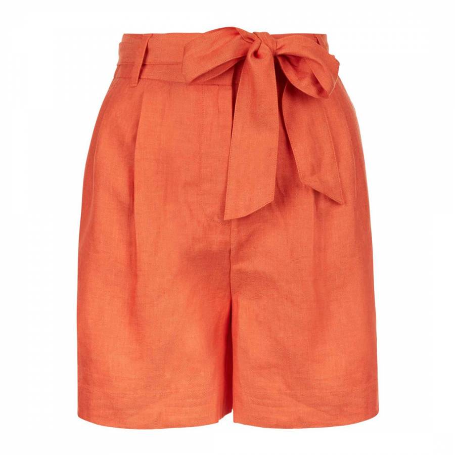 Orange Tie Waist Shorts - BrandAlley