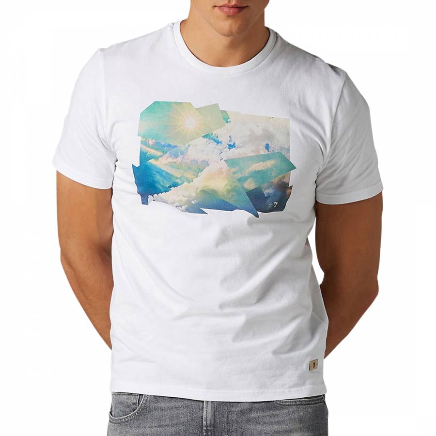 White Printed Sky T-Shirt - BrandAlley