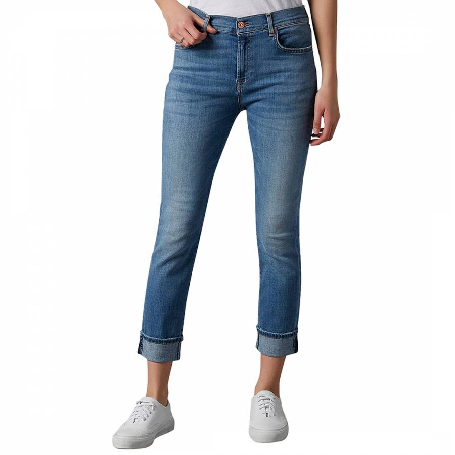 Blue Relaxed Skinny Illusion Stretch Jeans - BrandAlley