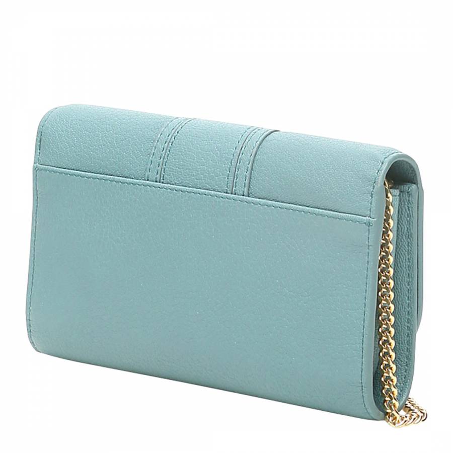 Blue Leather See by Chloe Wallet/Chain Clutch - BrandAlley