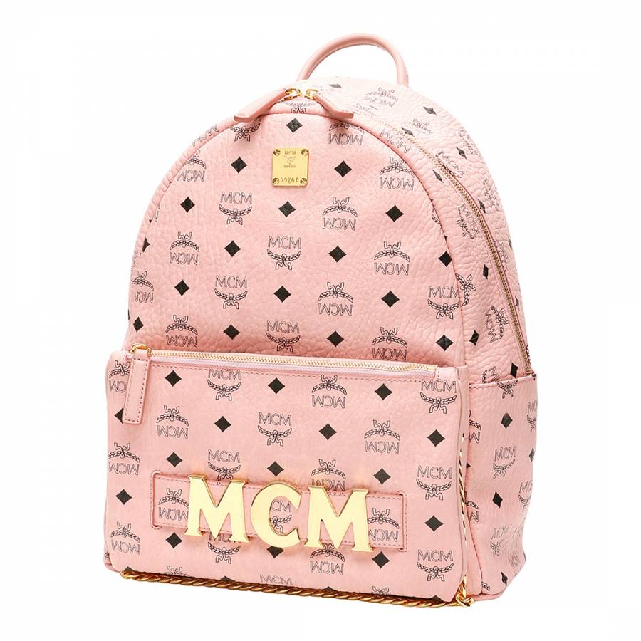 Soft Pink Leather MCM Backpack - BrandAlley