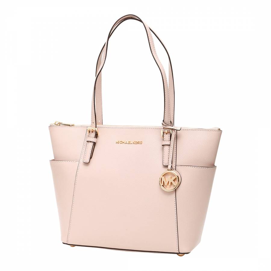 Soft Pink Leather Michael Kors Tote Bag - BrandAlley