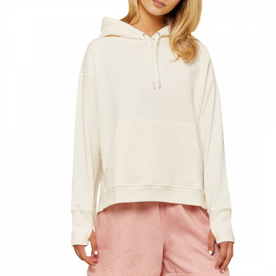 Cream Cotton Hooded Sweatshirt - BrandAlley