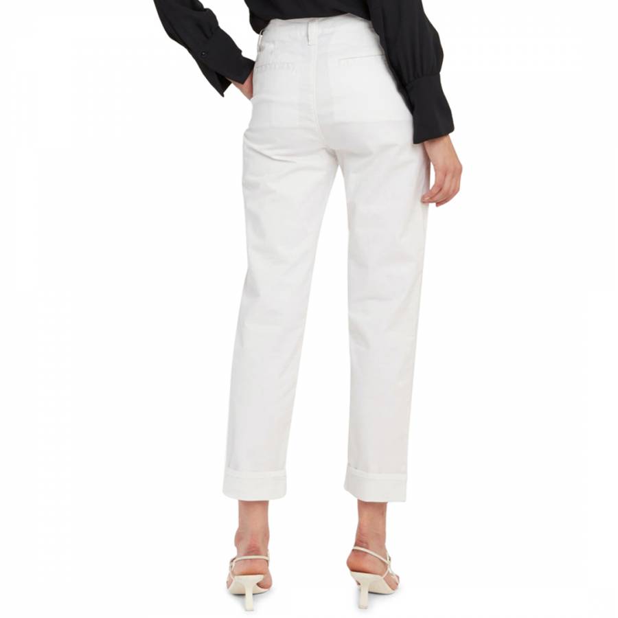 White Ollie Relaxed Stretch Trousers - BrandAlley