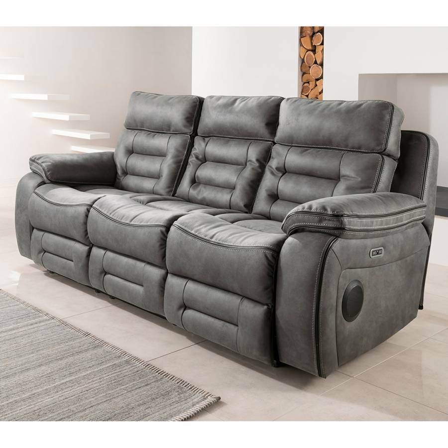 Tech Sofa 3 Seater + Drop Down Table - BrandAlley