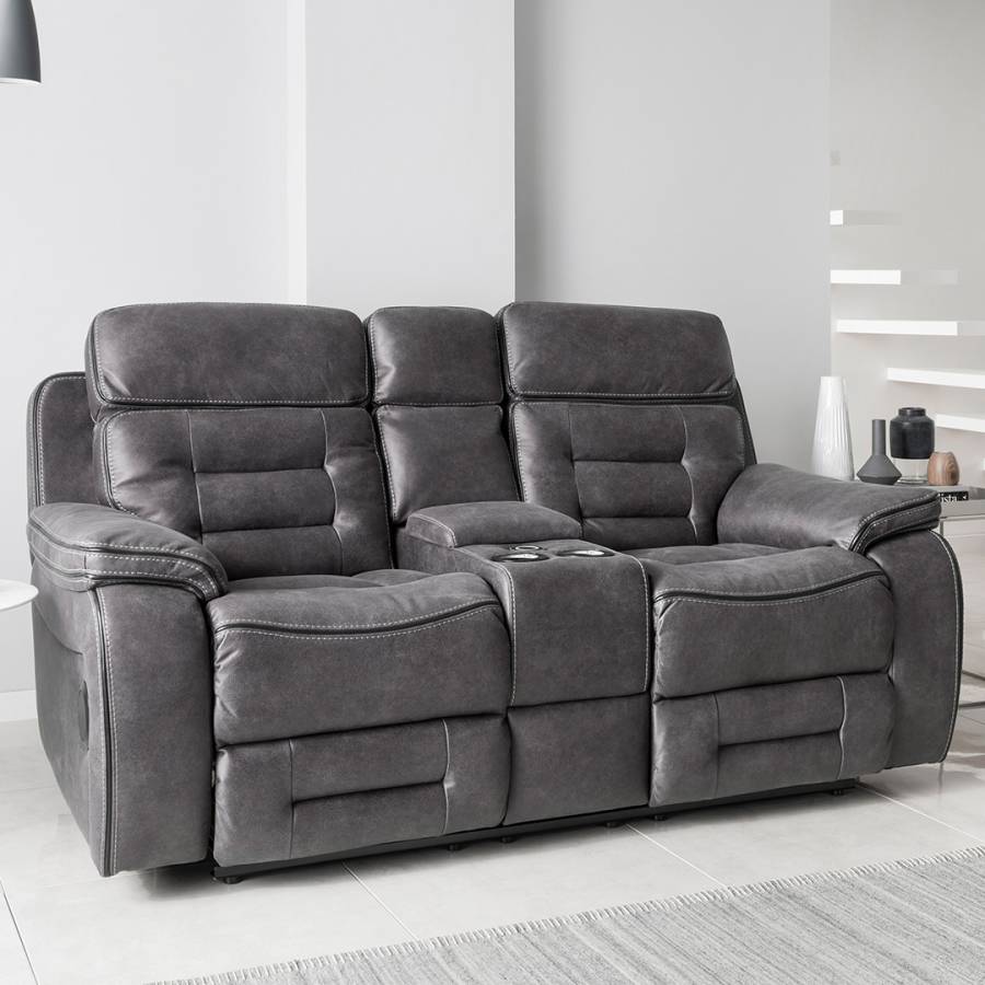 Tech Sofa 2 Seater + Console - BrandAlley