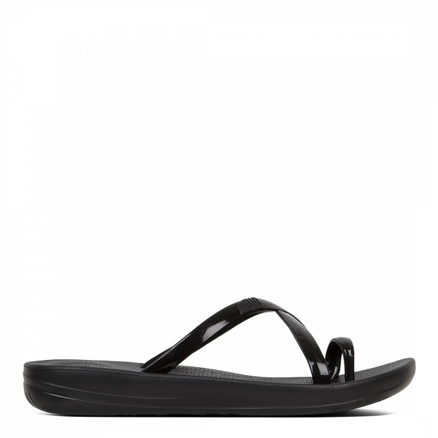 Black Iqushion Wave Pearlised Cross Slides - BrandAlley