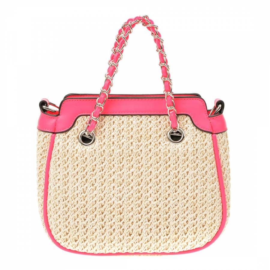 Pink Straw Bag Handbag - BrandAlley