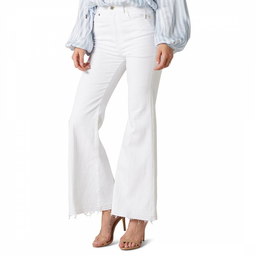 White Flare Stretch Jeans - BrandAlley