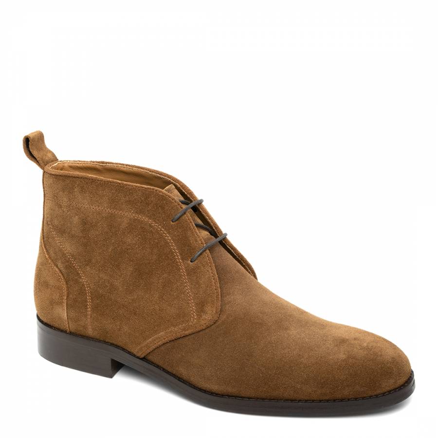 Tobacco Suede Chukka Boots - BrandAlley