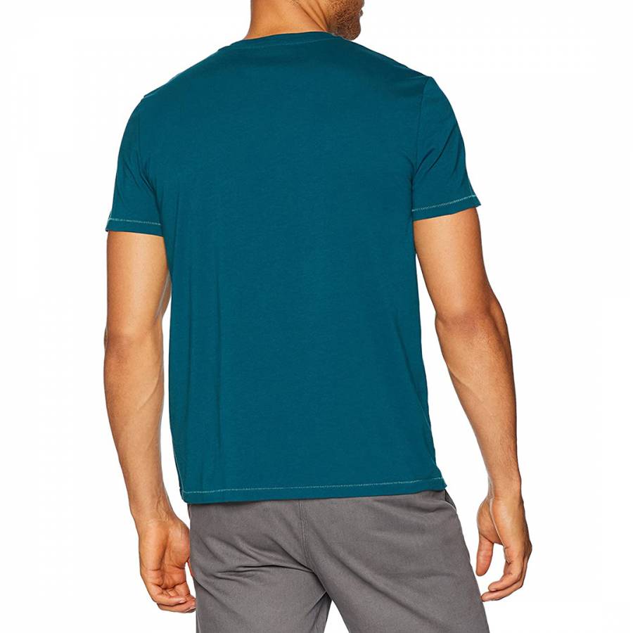 Blue Square Logo Cotton T-Shirt - BrandAlley