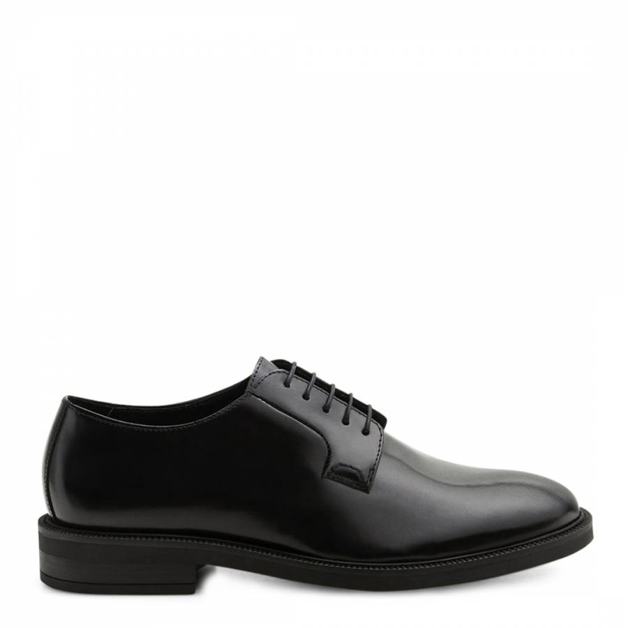 Black Leather Blucher Shoes - BrandAlley