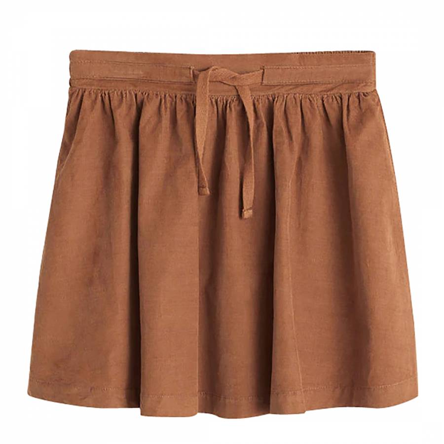 Girl's Tobacco Brown Corduroy Skirt - BrandAlley