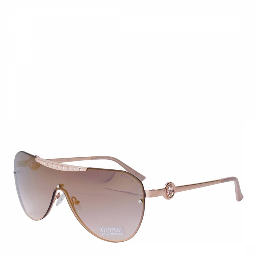 Women's Gold Guess Sunglasses 55mm - BrandAlley