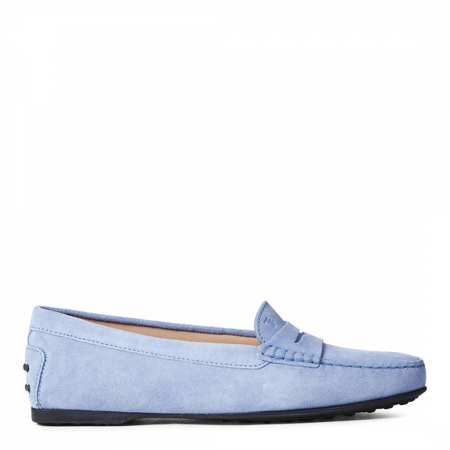 Light Blue Suede Gommino Driver Loafers - BrandAlley
