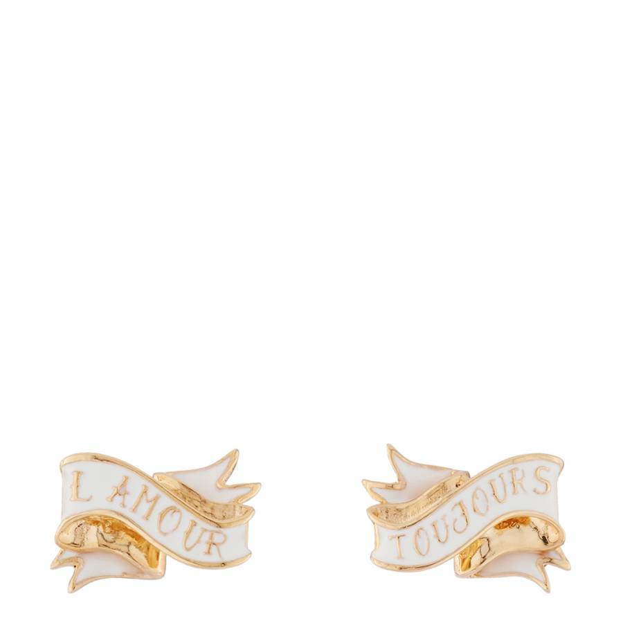 Gold Amour Toujours Stud Earrings Brandalley
