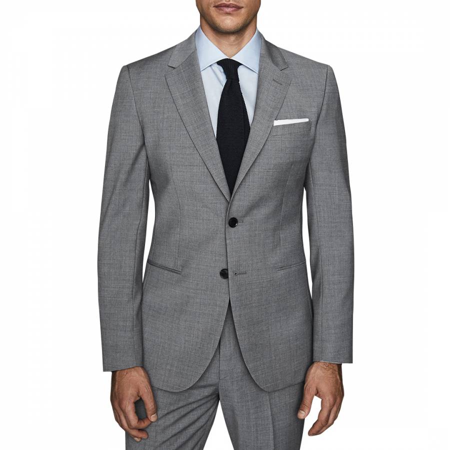 Grey Hope Wool Blend Suit Jacket - BrandAlley