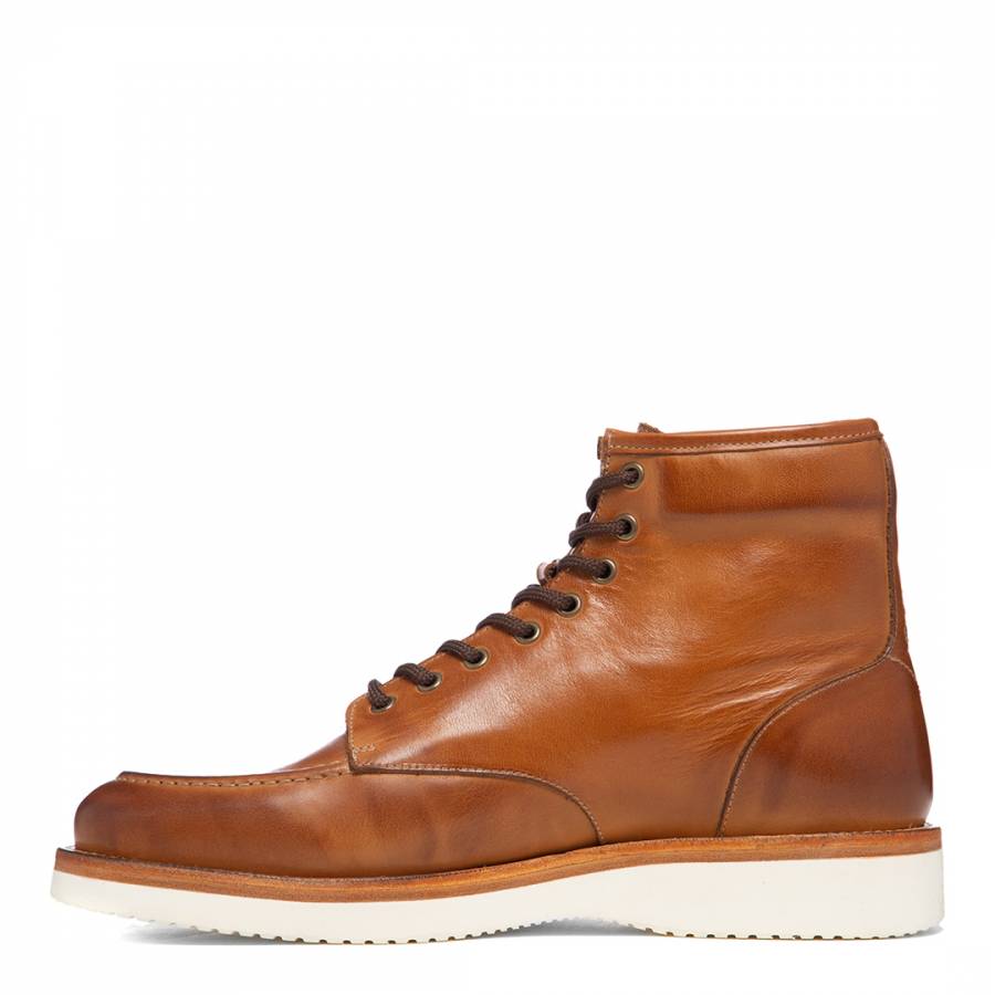 Tan Nicolo Leather Ankle Boots - BrandAlley