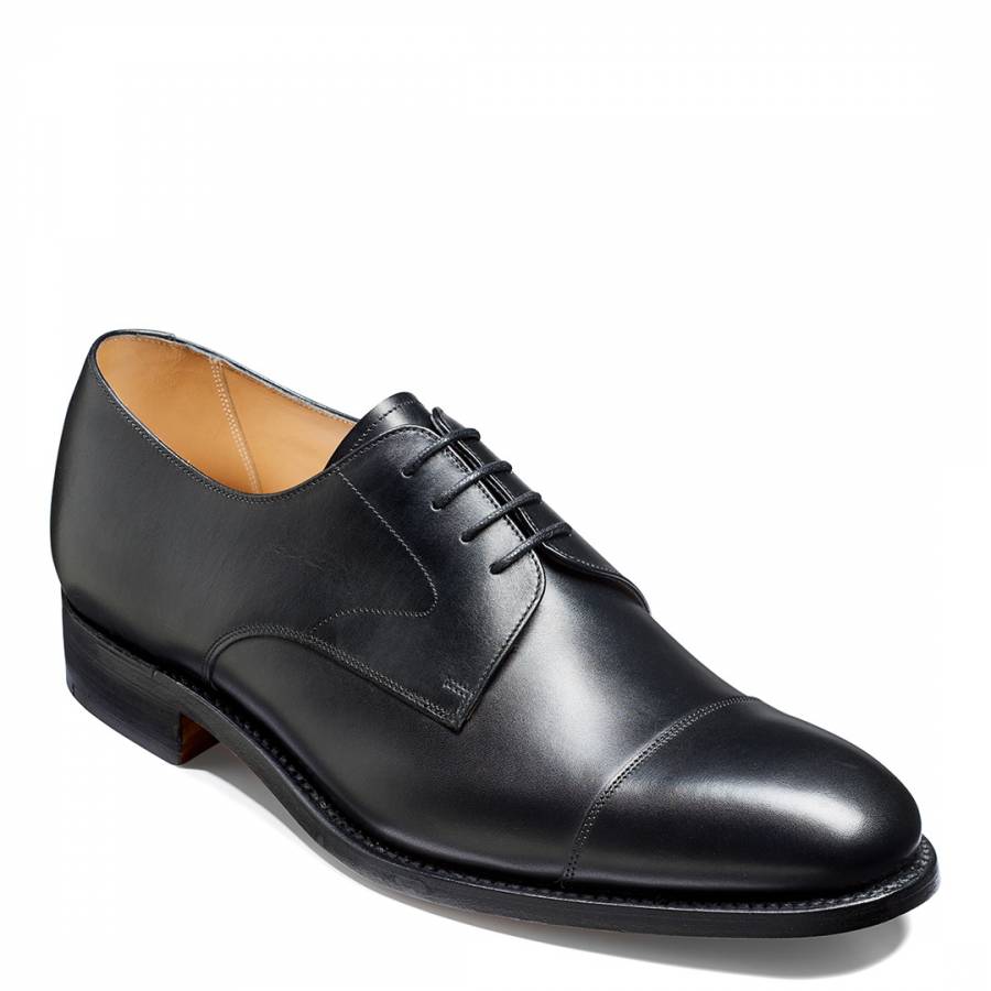 Black Calf Morden Derby Shoes F Fit - BrandAlley