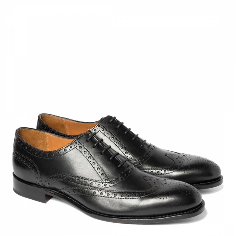 Black Sussex Leather Oxford Shoes - BrandAlley