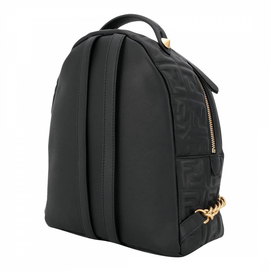 Black/Gold Double F Quilted Backpack - BrandAlley