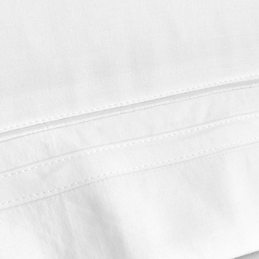 1000TC Double Duvet Cover Set, White/White - BrandAlley