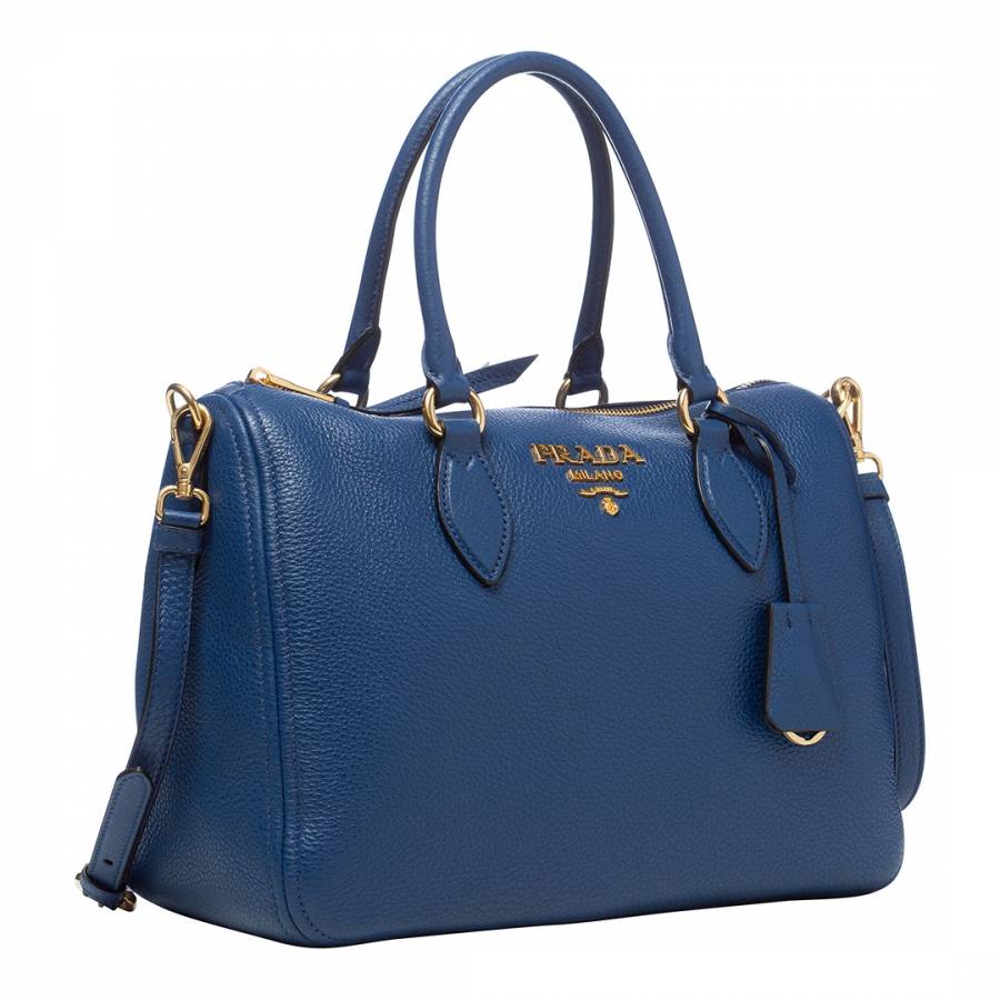 Blue Leather Tote Bag - BrandAlley