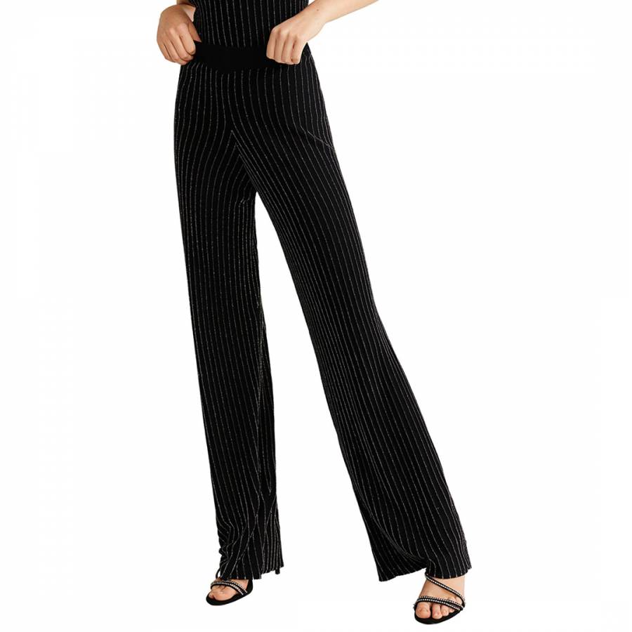 Black Striped Knit Trousers - BrandAlley