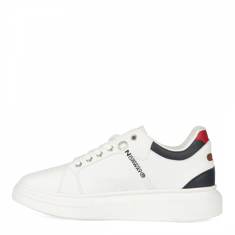 White Tennis Style Casual Sneakers - BrandAlley