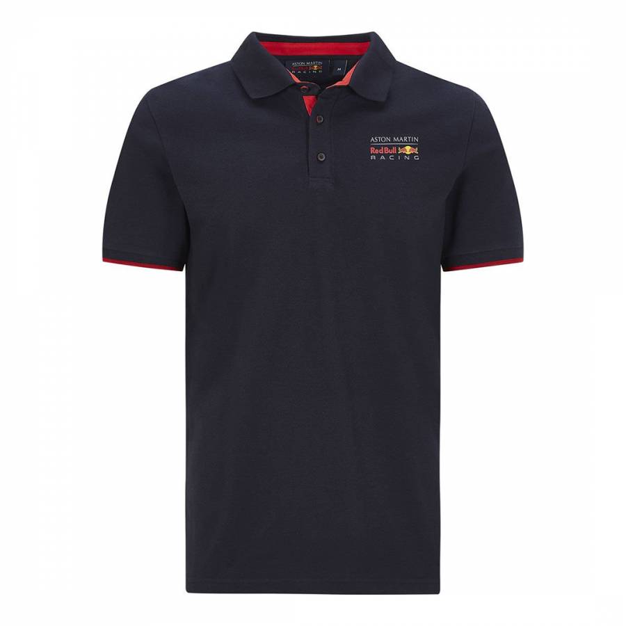 Navy Classic Logo Polo Shirt - BrandAlley