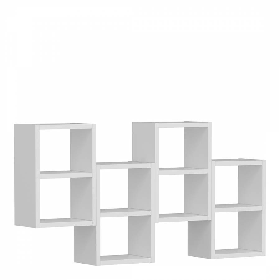 White Wall Mounted Bookcase Brandalley
