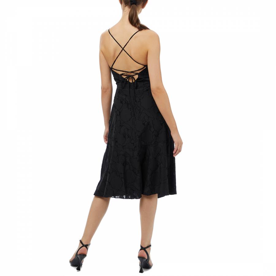 Black Ania Textured Strappy Dress - BrandAlley